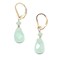 Lab-Grown Aqua Stone Briolette Gold-Filled Lever Back Earrings Crystal product 2